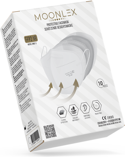 MOONLEX ten-piece retail box, white
