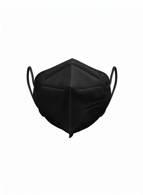 MOONLEX FFP2 respirator in black, front view