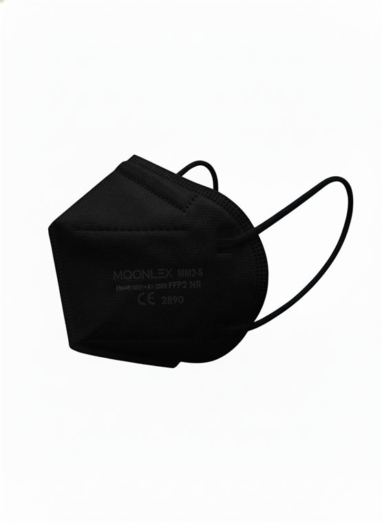 MOONLEX FFP2 respirator in black, side view