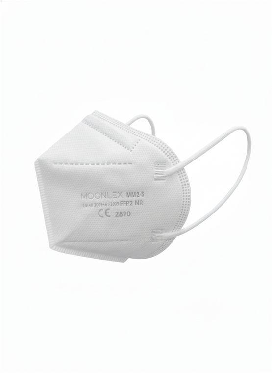 MOONLEX FFP2 respirator in white, side view